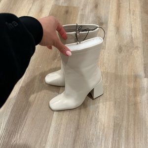 Cute cream boots